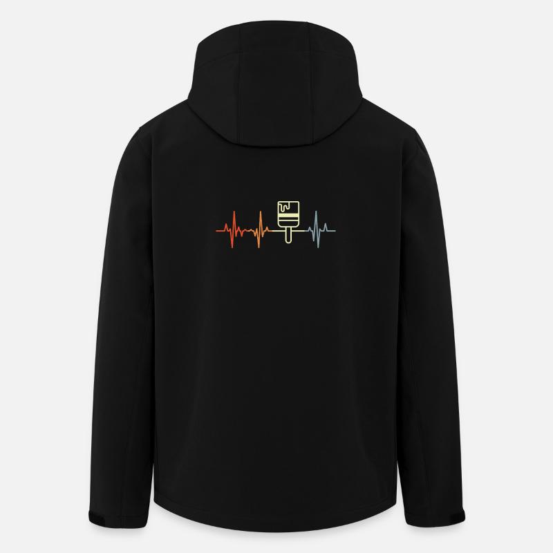 Maler Lackierer Herzlinie - Recycelte Männer Softshell-Jacke von Stanley/Stella - Schwarz