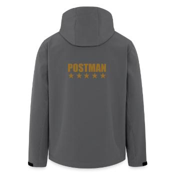 Five-star postman, professional postman - Men’s Recycled Softshell Jacket by Stanley/Stella - black - Back - AI Model Male 185 light (185cm)