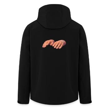 Des mains dans de doux tons terreux - Veste softshell homme en polyester recyclé Stanley/Stella - noir - Dos - AI Model Male 185 light (185cm)