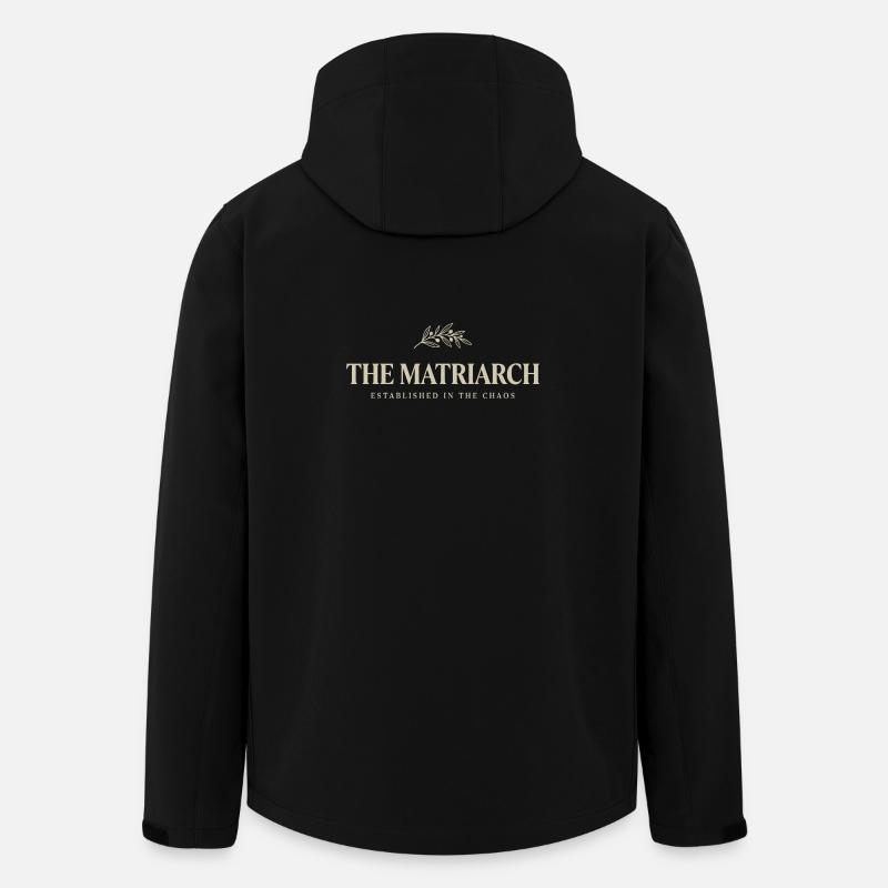 Matriarch Logo Botanischer Stil - Recycelte Männer Softshell-Jacke von Stanley/Stella - Schwarz