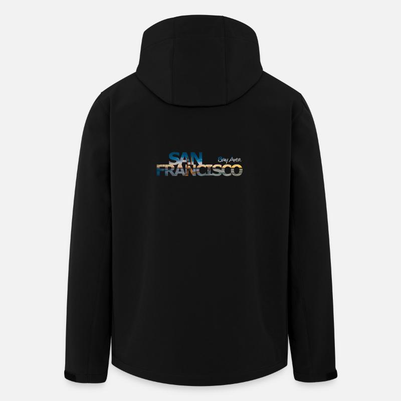 San Francisco Bay Area - Geschenk - Recycelte Männer Softshell-Jacke von Stanley/Stella - Schwarz