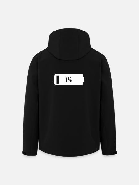 Low battery - Men’s Recycled Softshell Jacket by Stanley/Stella - black