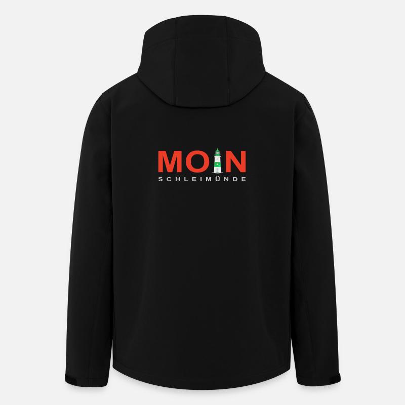 Moin Schleimünde, Kappeln, Ostsee, Deutschland - Recycelte Männer Softshell-Jacke von Stanley/Stella - Schwarz