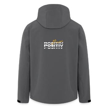 Ollewei positif - toujours positif - Veste softshell homme en polyester recyclé Stanley/Stella - charbon - Dos - AI Model Male 185 light (185cm)