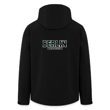Berlin Kreuzberg Neon Grunge - Men’s Recycled Softshell Jacket by Stanley/Stella - black - Back - AI Model Male 185 light (185cm)
