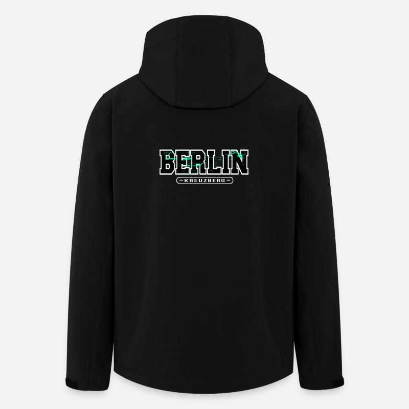 Berlin Kreuzberg Neon Grunge - Veste softshell homme en polyester recyclé Stanley/Stella - noir