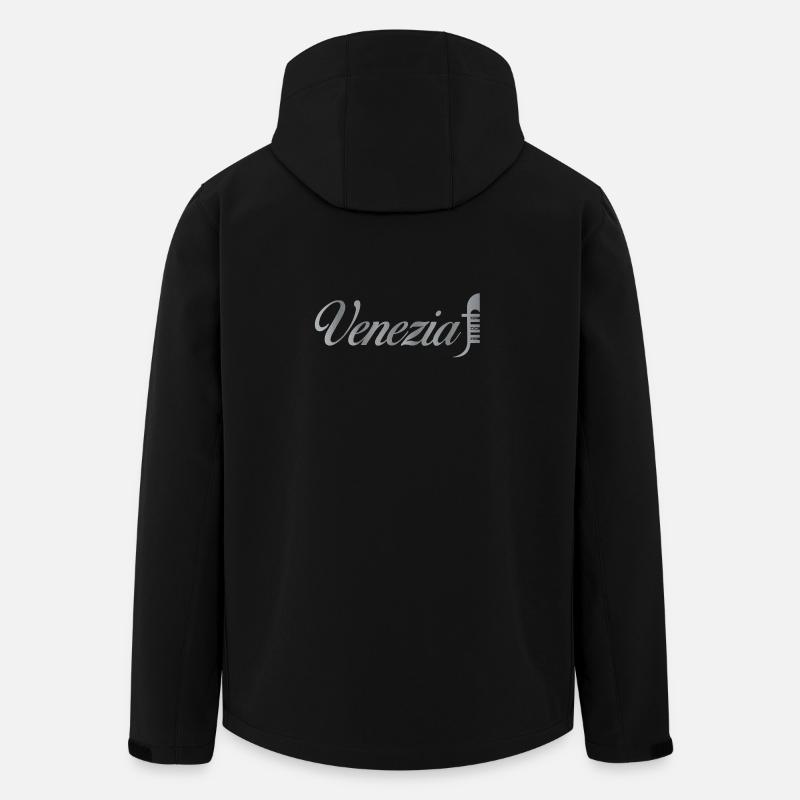 Venezia Schriftzug Metallic - Recycelte Männer Softshell-Jacke von Stanley/Stella - Schwarz