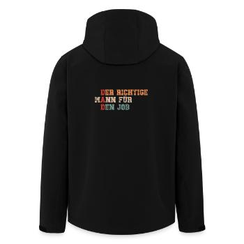 Dad - lustiger Spruch - Recycelte Männer Softshell-Jacke von Stanley/Stella - Schwarz - Hinten - AI Model Male 185 light (185cm)