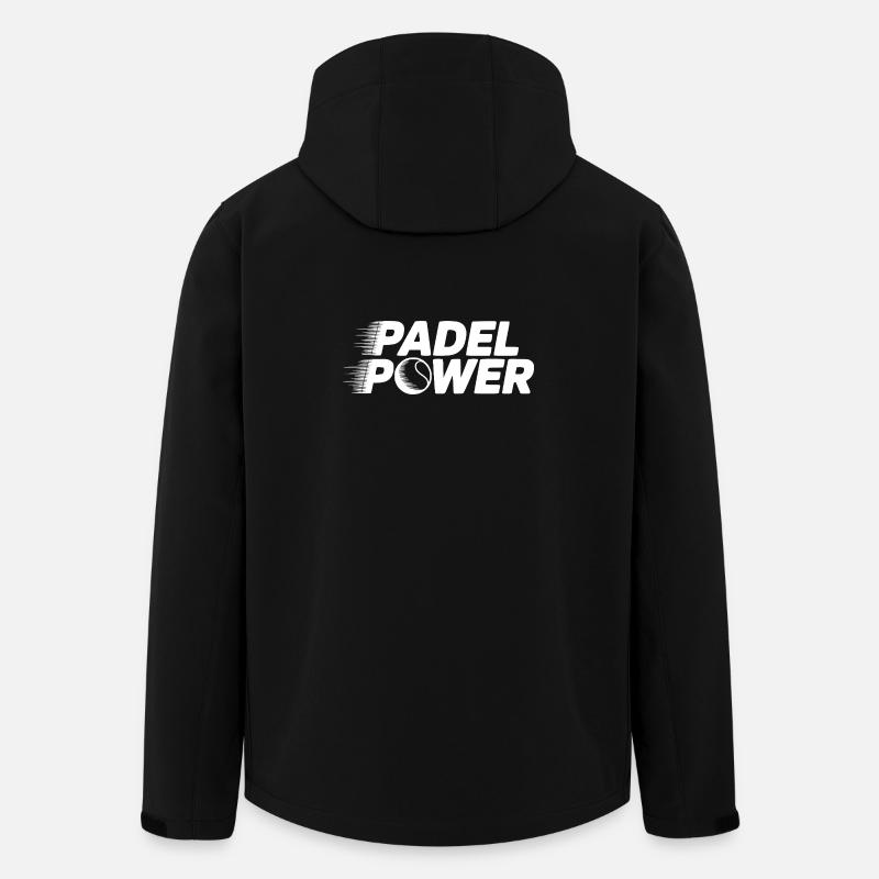 Puissance du padel - Veste softshell homme en polyester recyclé Stanley/Stella - noir