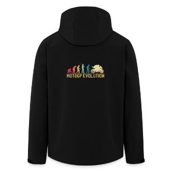 Conception de la silhouette Motocross Evolution - Veste softshell homme en polyester recyclé Stanley/Stella - noir - Dos - AI Model Male 185 light (185cm)