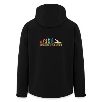 Illustration de l’évolution du kayak - Veste softshell homme en polyester recyclé Stanley/Stella - noir - Dos - AI Model Male 185 light (185cm)