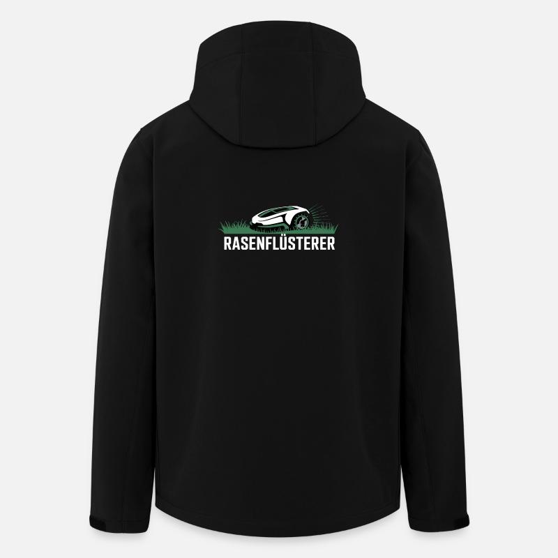 Rasenflüsterer Garten Rasenmäher Rasenflüsterer - Recycelte Männer Softshell-Jacke von Stanley/Stella - Schwarz