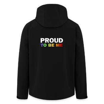 Vibrant Pride Empowerment Design - Men’s Recycled Softshell Jacket by Stanley/Stella - black - Back - AI Model Male 185 light (185cm)