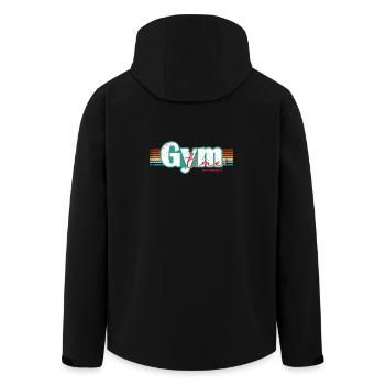 Gym Time – No Excuses Fitness Design Fitnessstudio - Men’s Recycled Softshell Jacket by Stanley/Stella - black - Back - AI Model Male 185 light (185cm)