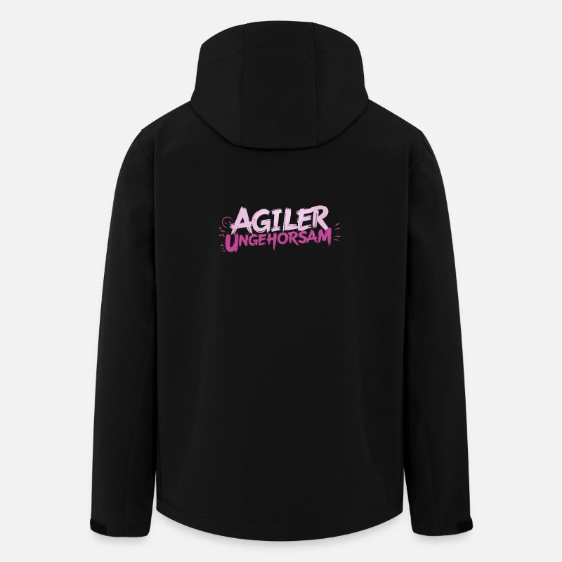 Désobéissance Agile - Déclaration - Veste softshell homme en polyester recyclé Stanley/Stella - noir