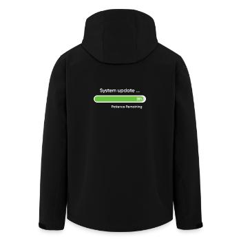 System-Update 99% verbleibende Geduld - Recycelte Männer Softshell-Jacke von Stanley/Stella - Schwarz - Hinten - AI Model Male 185 light (185cm)