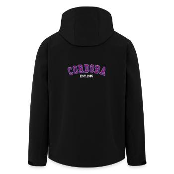 Cordoue Fondée en 1985 - Veste softshell homme en polyester recyclé Stanley/Stella - noir - Dos - AI Model Male 185 light (185cm)