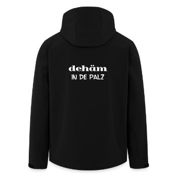 Dehäm in de Palz - Recycelte Männer Softshell-Jacke von Stanley/Stella - Schwarz - Hinten - AI Model Male 185 light (185cm)