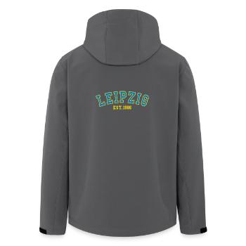 Leipzig Fondée en 1986 - Veste softshell homme en polyester recyclé Stanley/Stella - charbon - Dos - AI Model Male 185 light (185cm)