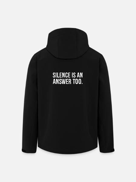 silence is an answer too - Men’s Recycled Softshell Jacket by Stanley/Stella - black