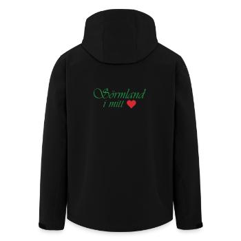 Sörmland in my heart - Men’s Recycled Softshell Jacket by Stanley/Stella - black - Back - AI Model Male 185 light (185cm)