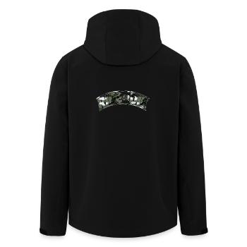 RIDE FOR DIE Camouflage Edition - Recycelte Männer Softshell-Jacke von Stanley/Stella - Schwarz - Hinten - AI Model Male 185 light (185cm)