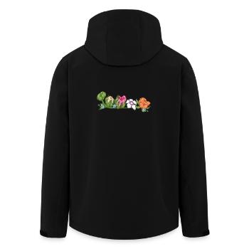 Magie du jardin des fleurs - Veste softshell homme en polyester recyclé Stanley/Stella - noir - Dos - AI Model Male 185 light (185cm)