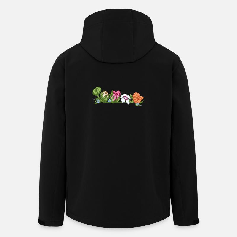 Flowers Garden Magic - Men’s Recycled Softshell Jacket by Stanley/Stella - black
