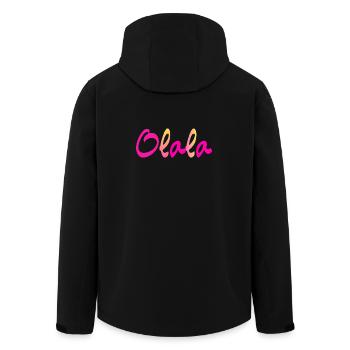 Olala - Recycelte Männer Softshell-Jacke von Stanley/Stella - Schwarz - Hinten - AI Model Male 185 light (185cm)