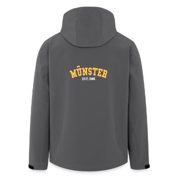 Münster Fondée en 1986 - Veste softshell homme en polyester recyclé Stanley/Stella - charbon - Dos - AI Model Male 185 light (185cm)