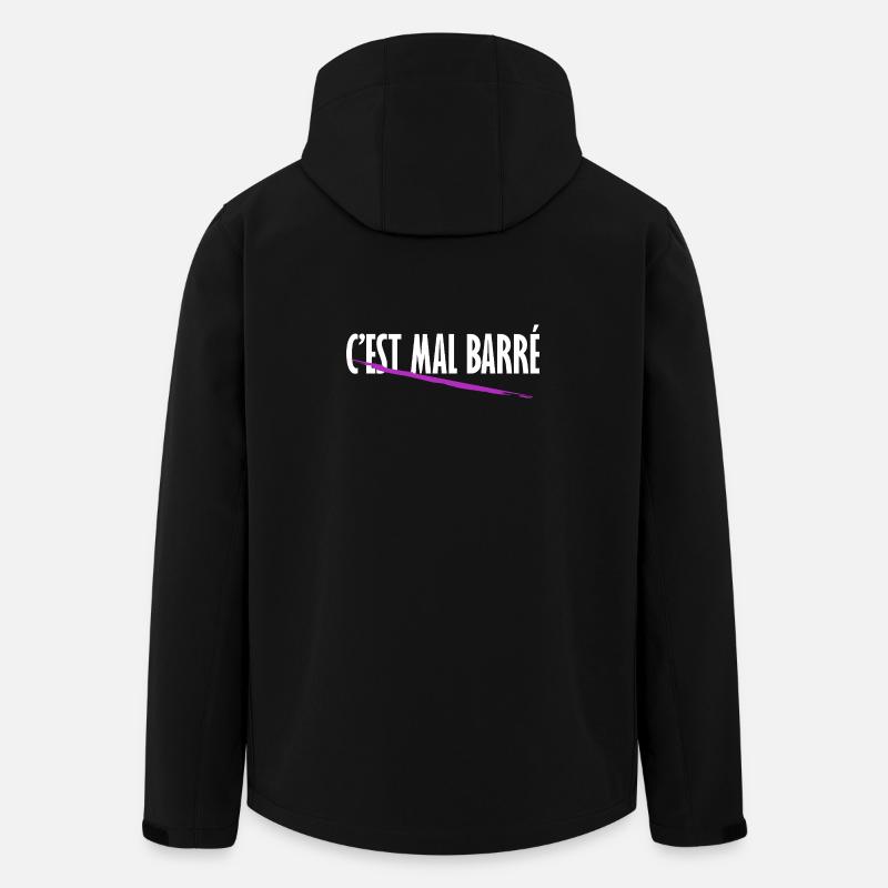 C'est mal barré - Veste softshell homme en polyester recyclé Stanley/Stella - noir