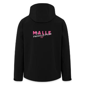 MALLE Promille-Pilot - Recycelte Männer Softshell-Jacke von Stanley/Stella - Schwarz - Hinten - AI Model Male 185 light (185cm)