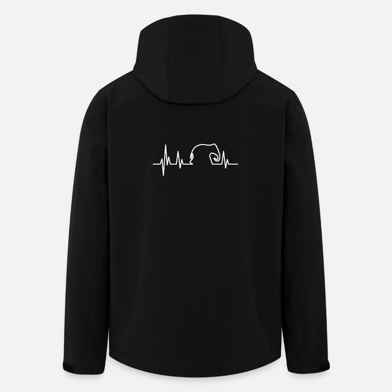 Elefant Heartbeat weiss - Recycelte Männer Softshell-Jacke von Stanley/Stella - Schwarz