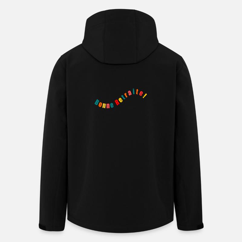 Bonne Retraite - Veste softshell homme en polyester recyclé Stanley/Stella - noir