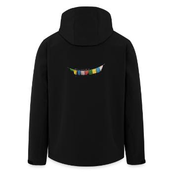 Drapeaux de prière - Veste softshell homme en polyester recyclé Stanley/Stella - noir - Dos - AI Model Male 185 light (185cm)