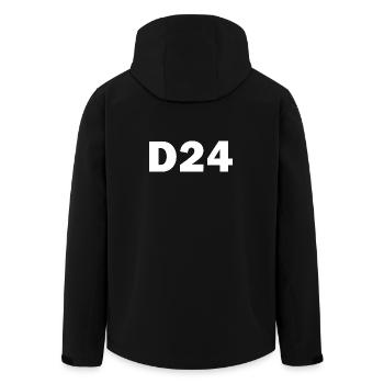 D24 - Men’s Recycled Softshell Jacket by Stanley/Stella - black - Back - AI Model Male 185 light (185cm)