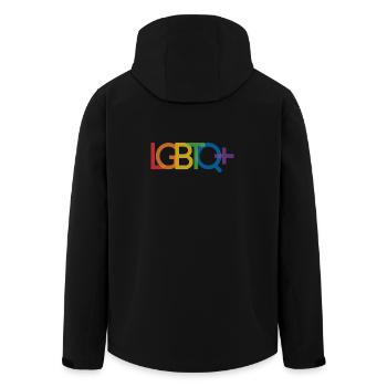 Mois de la fierté - LGBTQ+ - Veste softshell homme en polyester recyclé Stanley/Stella - noir - Dos - AI Model Male 185 light (185cm)