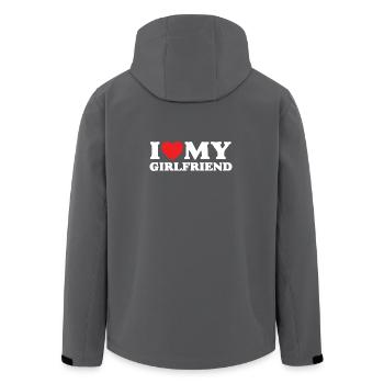 J’aime ma petite amie - Veste softshell homme en polyester recyclé Stanley/Stella - charbon - Dos - AI Model Male 185 light (185cm)