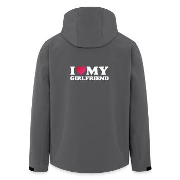 J’aime ma petite amie - Veste softshell homme en polyester recyclé Stanley/Stella - charbon - Dos - AI Model Male 185 light (185cm)