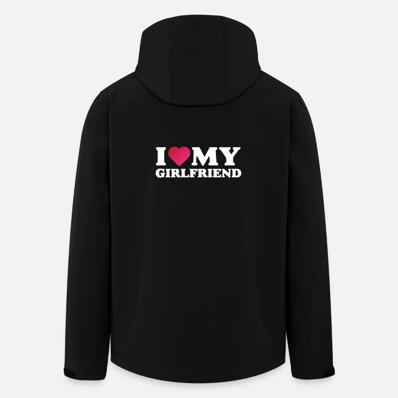 I Love My Girlfriend - Men’s Recycled Softshell Jacket by Stanley/Stella - black