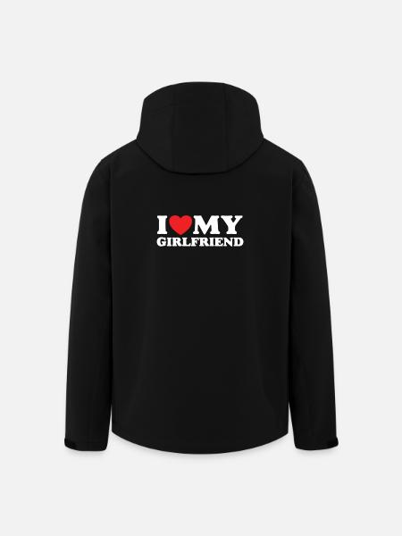 I Love My Girlfriend - Men’s Recycled Softshell Jacket by Stanley/Stella - black