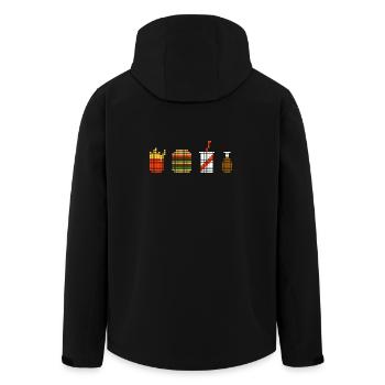 Restauration rapide Pixel - Veste softshell homme en polyester recyclé Stanley/Stella - noir - Dos - AI Model Male 185 light (185cm)