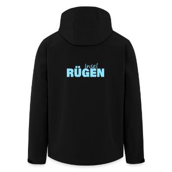 INSEL RÜGEN - Recycelte Männer Softshell-Jacke von Stanley/Stella - Schwarz - Hinten - AI Model Male 185 light (185cm)