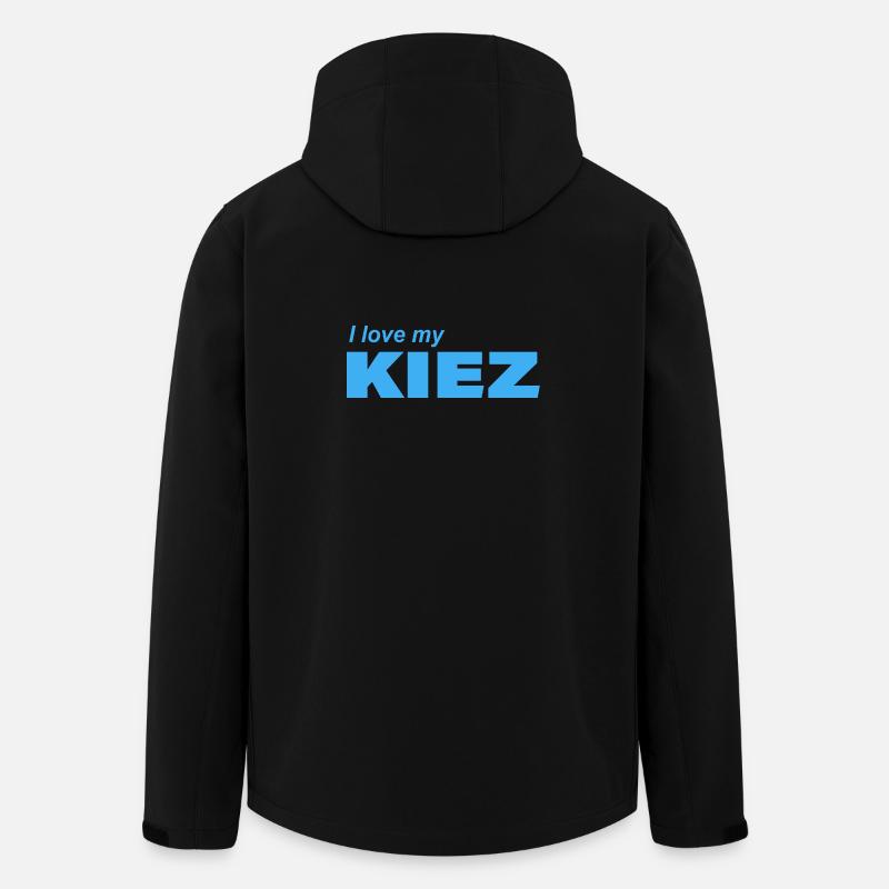 I LOVE MY KIEZ - Recycelte Männer Softshell-Jacke von Stanley/Stella - Schwarz