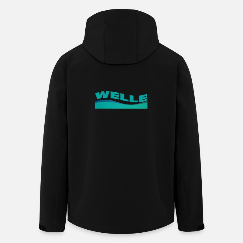 WELLE - Recycelte Männer Softshell-Jacke von Stanley/Stella - Schwarz