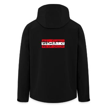 dialekts mi am Oasch! Mundart, Dialekt, Sprüche - Recycelte Männer Softshell-Jacke von Stanley/Stella - Schwarz - Hinten - AI Model Male 185 light (185cm)