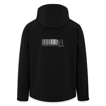 Tanz aus der Reihe Barcode - Recycelte Männer Softshell-Jacke von Stanley/Stella - Schwarz - Hinten - AI Model Male 185 light (185cm)