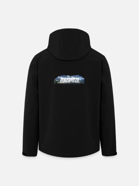 Zugspitze - Design with lettering & mountain shilouette - Men’s Recycled Softshell Jacket by Stanley/Stella - black