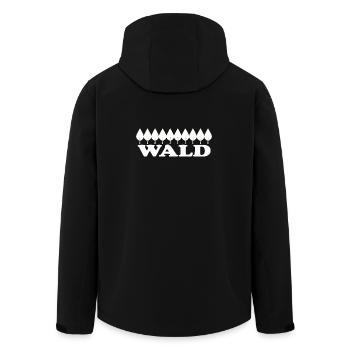 WALD - Recycelte Männer Softshell-Jacke von Stanley/Stella - Schwarz - Hinten - AI Model Male 185 light (185cm)