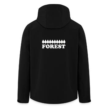 Forest - Men’s Recycled Softshell Jacket by Stanley/Stella - black - Back - AI Model Male 185 light (185cm)
